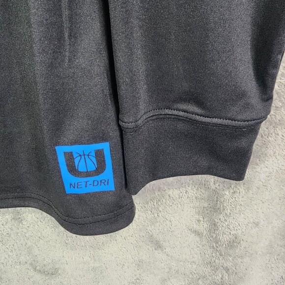 Mens Black Pullover Sweatshirt Oklahoma City Thunder NBA 1/4 Zip Long Sleeve M - Picture 3 of 10